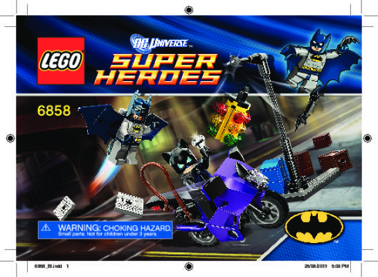 Notice / Instructions de Montage - LEGO - 6858 - Catwoman Catcycle City Chase: Page 1