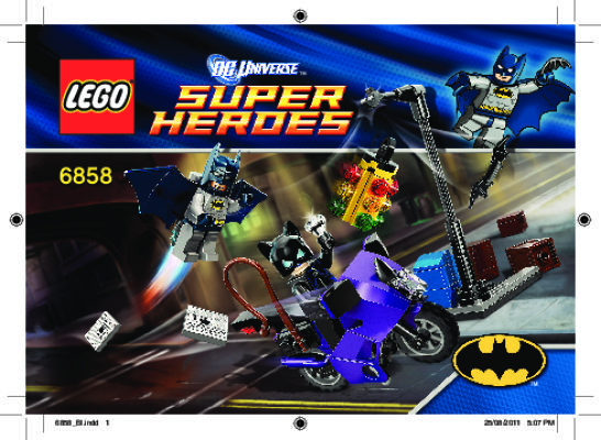 Notice / Instructions de Montage - LEGO - 6858 - Catwoman Catcycle City Chase: Page 1