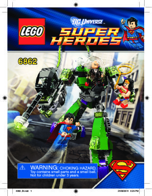 Notice / Instructions de Montage - LEGO - 6862 - Superman™ vs. Power Armor Lex: Page 1