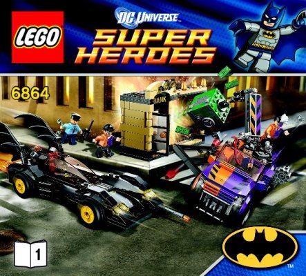 Notice / Instructions de Montage - LEGO - 6864 - The Batmobile and the Two-Face Chase: Page 1