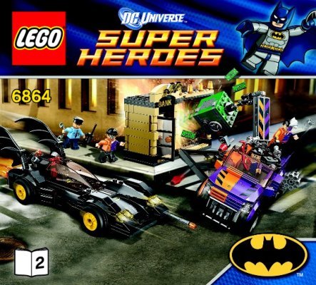 Notice / Instructions de Montage - LEGO - 6864 - The Batmobile and the Two-Face Chase: Page 1