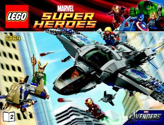 Notice / Instructions de Montage - LEGO - 6869 - Quinjet Aerial Battle: Page 1