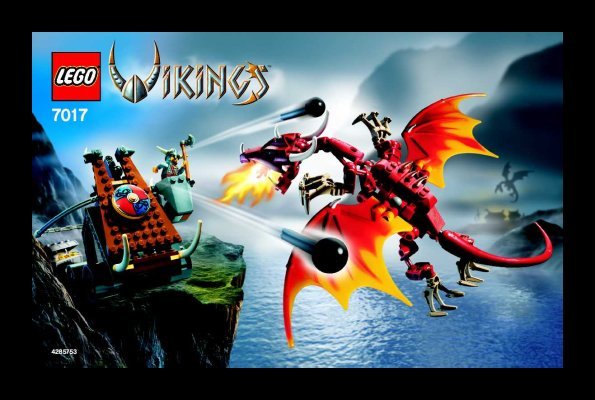 Notice / Instructions de Montage - LEGO - 7017 - Viking Catapult versus the Nidhogg Drago: Page 1