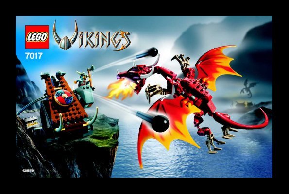 Notice / Instructions de Montage - LEGO - 7017 - Viking Catapult versus the Nidhogg Drago: Page 1