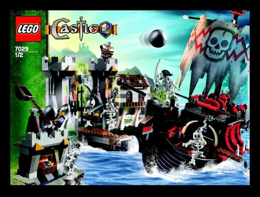 Notice / Instructions de Montage - LEGO - 7029 - Skeleton Ship Attack: Page 1