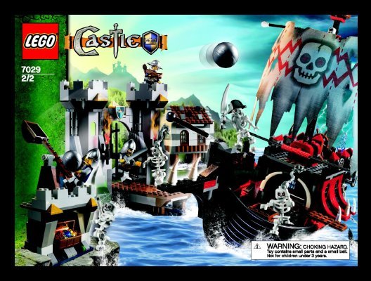 Notice / Instructions de Montage - LEGO - 7029 - Skeleton Ship Attack: Page 1