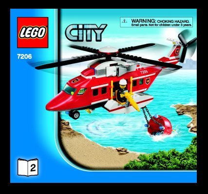 Notice / Instructions de Montage - LEGO - 7206 - Fire Helicopter: Page 1