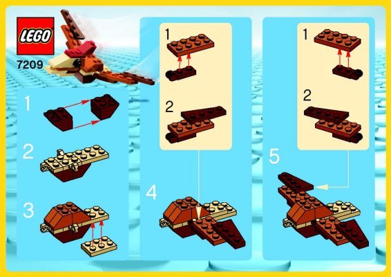 Notice / Instructions de Montage - LEGO - 7209 - Flying Dino: Page 1