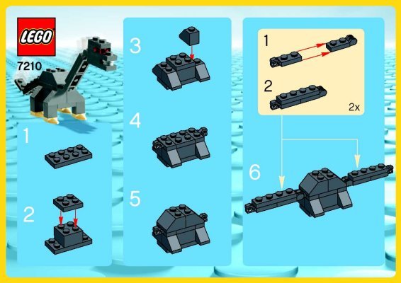 Notice / Instructions de Montage - LEGO - 7210 - Long Neck Dino: Page 1