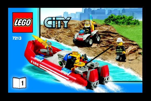 Notice / Instructions de Montage - LEGO - 7213 - Off-road Fire Truck & Fireboat: Page 1