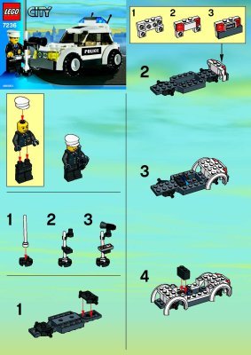 Notice / Instructions de Montage - LEGO - 7236 - Police Car: Page 1