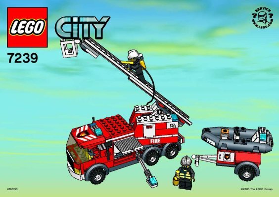 Notice / Instructions de Montage - LEGO - 7239 - Fire Truck: Page 1