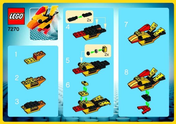 Notice / Instructions de Montage - LEGO - 7270 - Parrot: Page 1