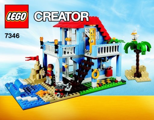 Notice / Instructions de Montage - LEGO - Creator - 7346 - La maison de la plage: Page 1