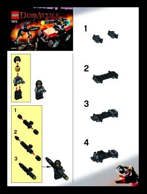 Notice / Instructions de Montage - LEGO - 7473 - Street Sprinter vs. Mutant Lizard: Page 1