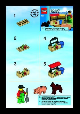 Notice / Instructions de Montage - LEGO - 7566 - Farmer: Page 1