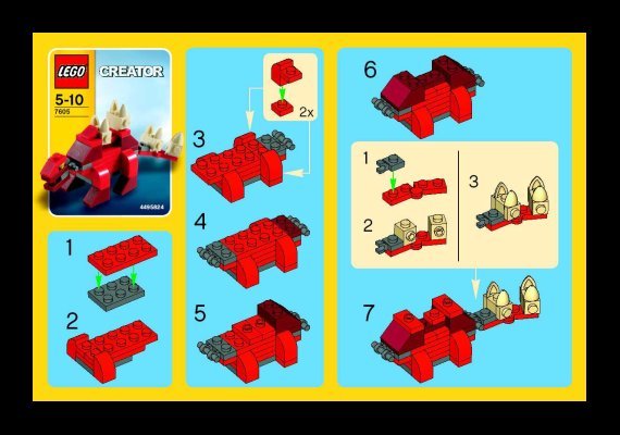 Notice / Instructions de Montage - LEGO - 7605 - Stegosaurus: Page 1