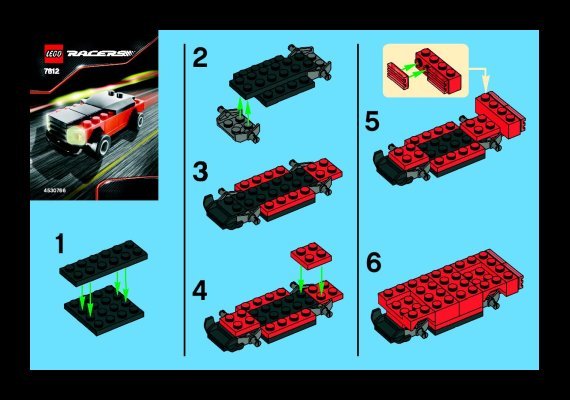 Notice / Instructions de Montage - LEGO - 7612 - Muscle Car: Page 1