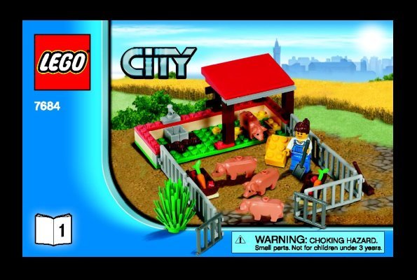 Notice / Instructions de Montage - LEGO - 7684 - Pig Farm & Tractor: Page 1