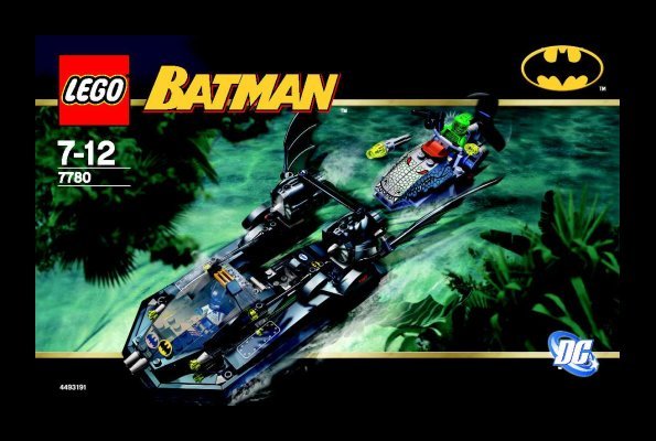 Notice / Instructions de Montage - LEGO - 7780 - The Batboat™: Hunt for Killer Croc™: Page 1