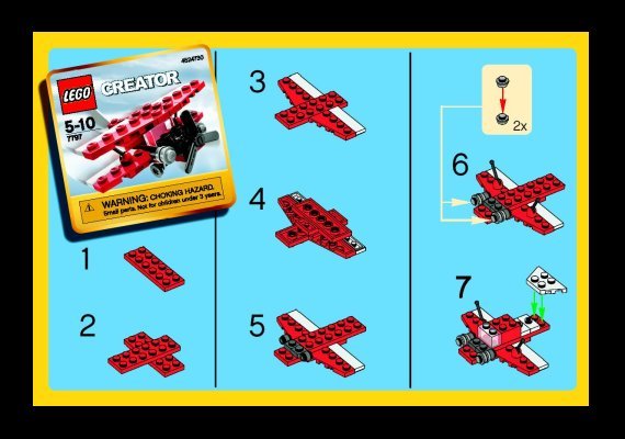 Notice / Instructions de Montage - LEGO - 7797 - Bi-Plane: Page 1