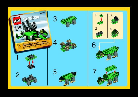 Notice / Instructions de Montage - LEGO - 7798 - Stegosaurus: Page 1