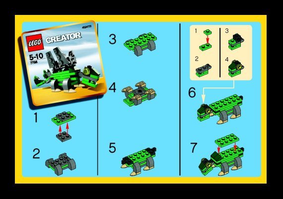 Notice / Instructions de Montage - LEGO - 7798 - Stegosaurus: Page 1