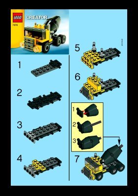 Notice / Instructions de Montage - LEGO - 7876 - Cement Truck: Page 1