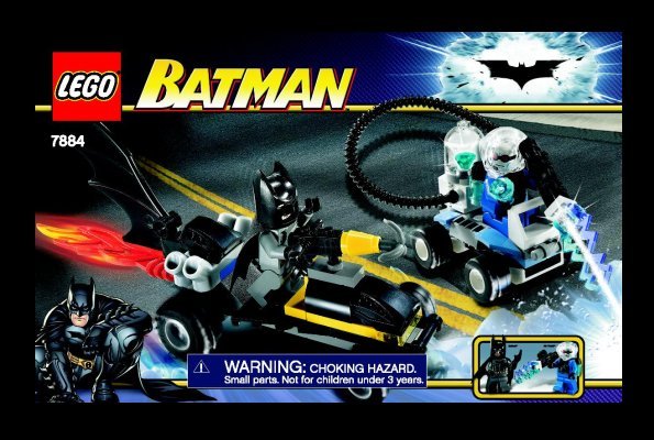 Notice / Instructions de Montage - LEGO - 7884 - Batman's Buggy: The Escape of Mr. Freeze: Page 1