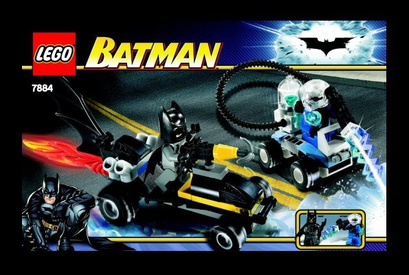 Notice / Instructions de Montage - LEGO - 7884 - Batman's Buggy: The Escape of Mr. Freeze: Page 1