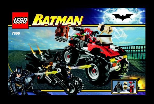 Notice / Instructions de Montage - LEGO - 7886 - The Batcycle™: Harley Quinn's Hammer Tru: Page 1