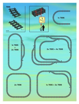 7896 - Straight & Curved Rails