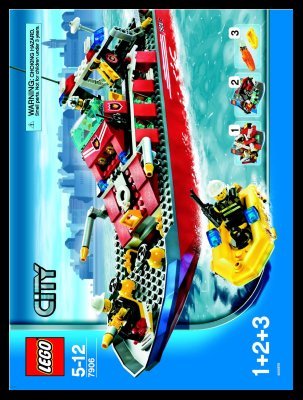 Notice / Instructions de Montage - LEGO - 7906 - Fireboat: Page 1