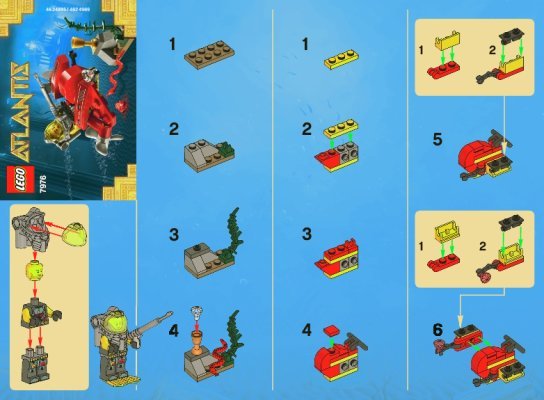 Notice / Instructions de Montage - LEGO - 7976 - Ocean Speeder: Page 1