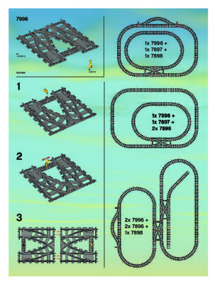 Notice / Instructions de Montage - LEGO - 7996 - Train Rail Crossing: Page 1