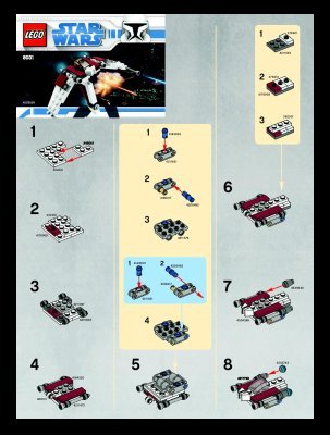 Notice / Instructions de Montage - LEGO - 8031 - Mini V-19 Torrent: Page 1