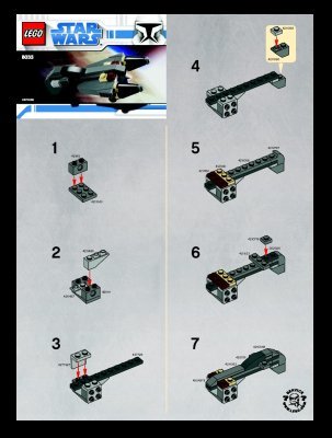 Notice / Instructions de Montage - LEGO - 8033 - General Grievous Starfighter ¿: Page 1