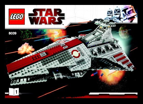 Notice / Instructions de Montage - LEGO - 8039 - Venator-class Republic Attack Cruiser ™: Page 1