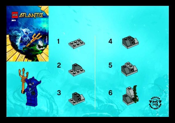 Notice / Instructions de Montage - LEGO - 8073 - Manta Warrior: Page 1