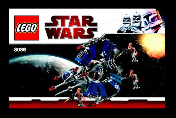 Notice / Instructions de Montage - LEGO - 8086 - Droid Tri-Fighter™: Page 1