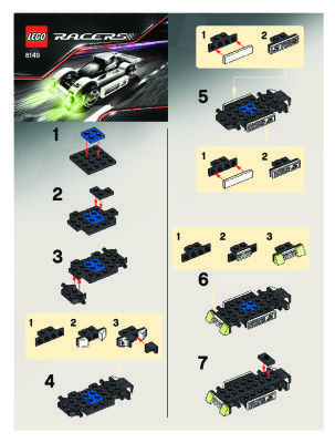 Notice / Instructions de Montage - LEGO - 8149 - Midnight Streak: Page 1