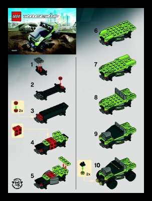 Notice / Instructions de Montage - LEGO - 8192 - Lime Racer: Page 1