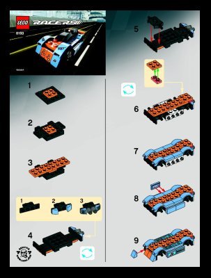 Notice / Instructions de Montage - LEGO - 8193 - Blue Bullet: Page 1