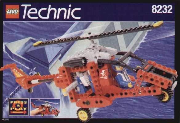 Notice / Instructions de Montage - LEGO - 8232 - HELICOPTER WITH PRESS AND PLAY: Page 1