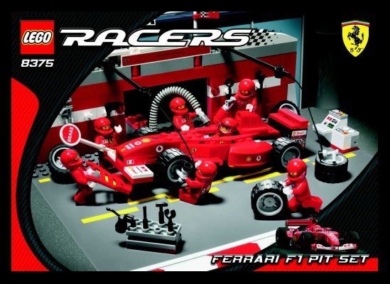 Notice / Instructions de Montage - LEGO - 8375 - Ferrari F1 Pit Set: Page 1