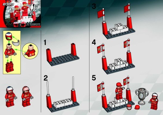 Notice / Instructions de Montage - LEGO - 8389 - M. Schumacher & R. Barrichello: Page 1