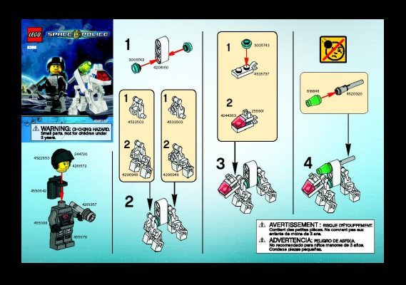 Notice / Instructions de Montage - LEGO - 8399 - K9-Bot: Page 1