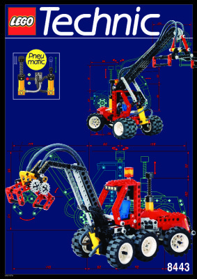 Notice / Instructions de Montage - LEGO - 8443 - PNEUMATIC FOREST TRACTOR: Page 1