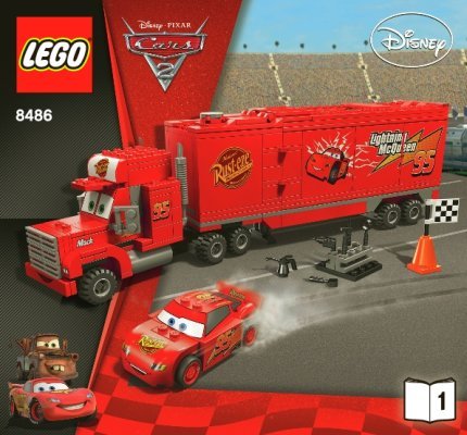 Notice / Instructions de Montage - LEGO - 8486 - Mack's Team Truck: Page 1