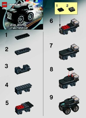 Notice / Instructions de Montage - LEGO - 8658 - Big Bling Wheelie: Page 1